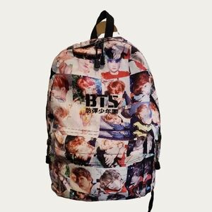 K-POP Colorful BTS Collage Backpack EUC